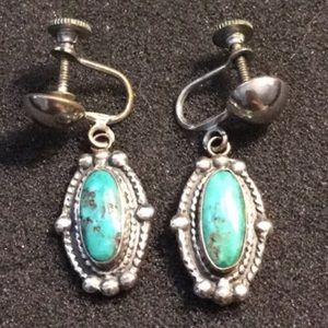 Antique Genuine Turquoise earrings